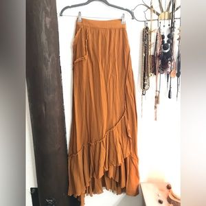 BEBE Boho Maxi Wrap Skirt